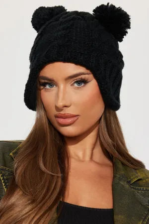 Beary Warm Beanie - Black