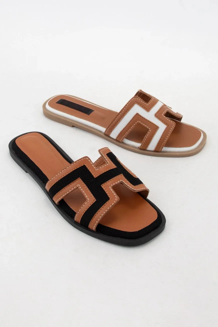 Black and Cognac Breeze Bay Sandal
