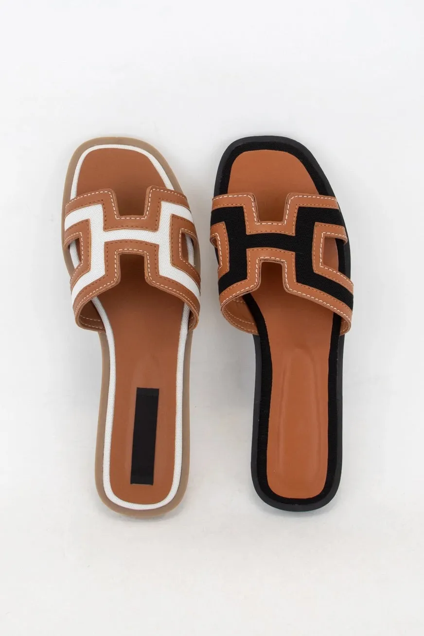 Black and Cognac Breeze Bay Sandal