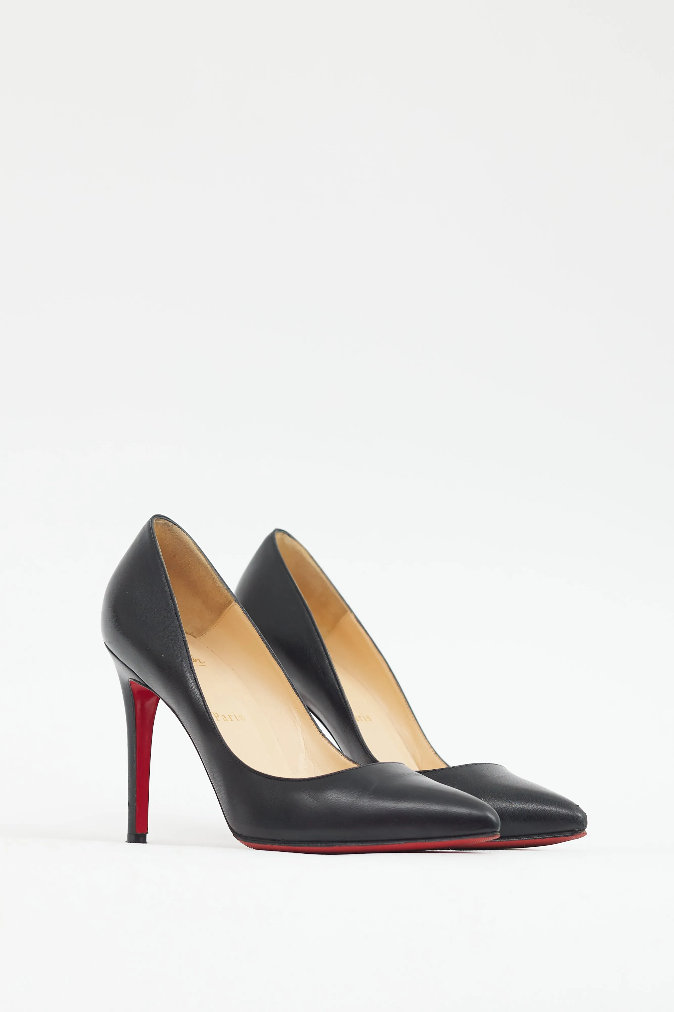 Black Leather Kate 100 Pump