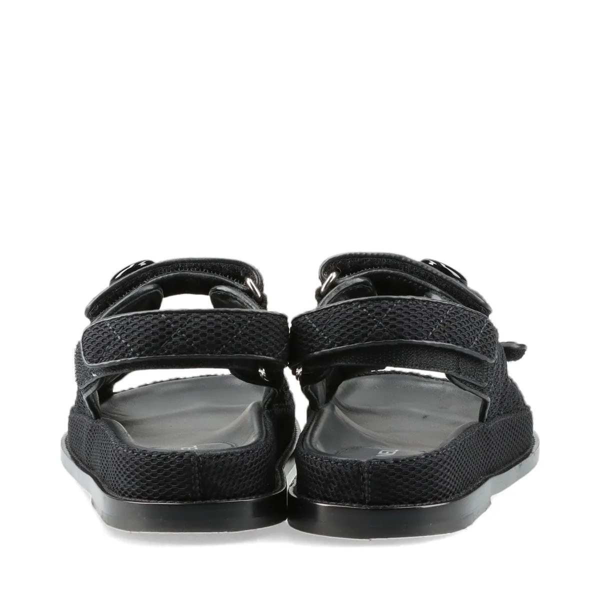 Chanel Coco Mesh Sandals 36  Black G35927