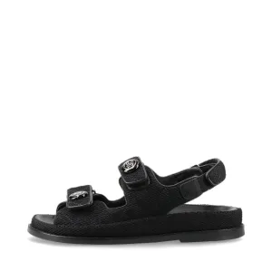 Chanel Coco Mesh Sandals 36  Black G35927