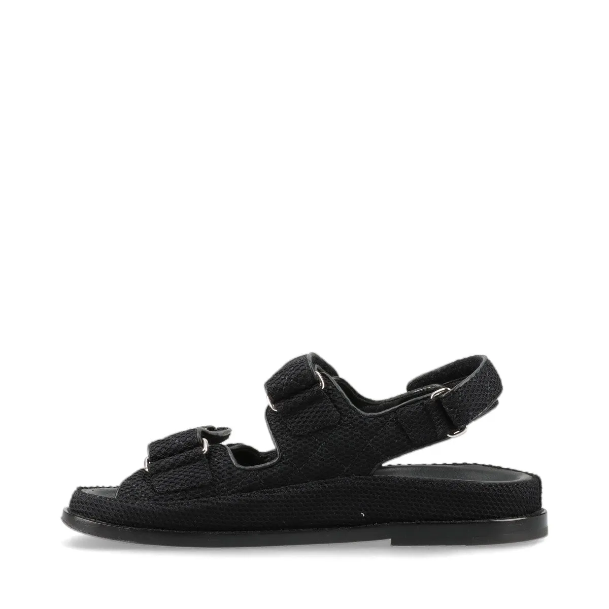 Chanel Coco Mesh Sandals 36  Black G35927