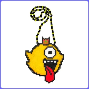 Cyclop Boo Custom Rave Perler Necklace