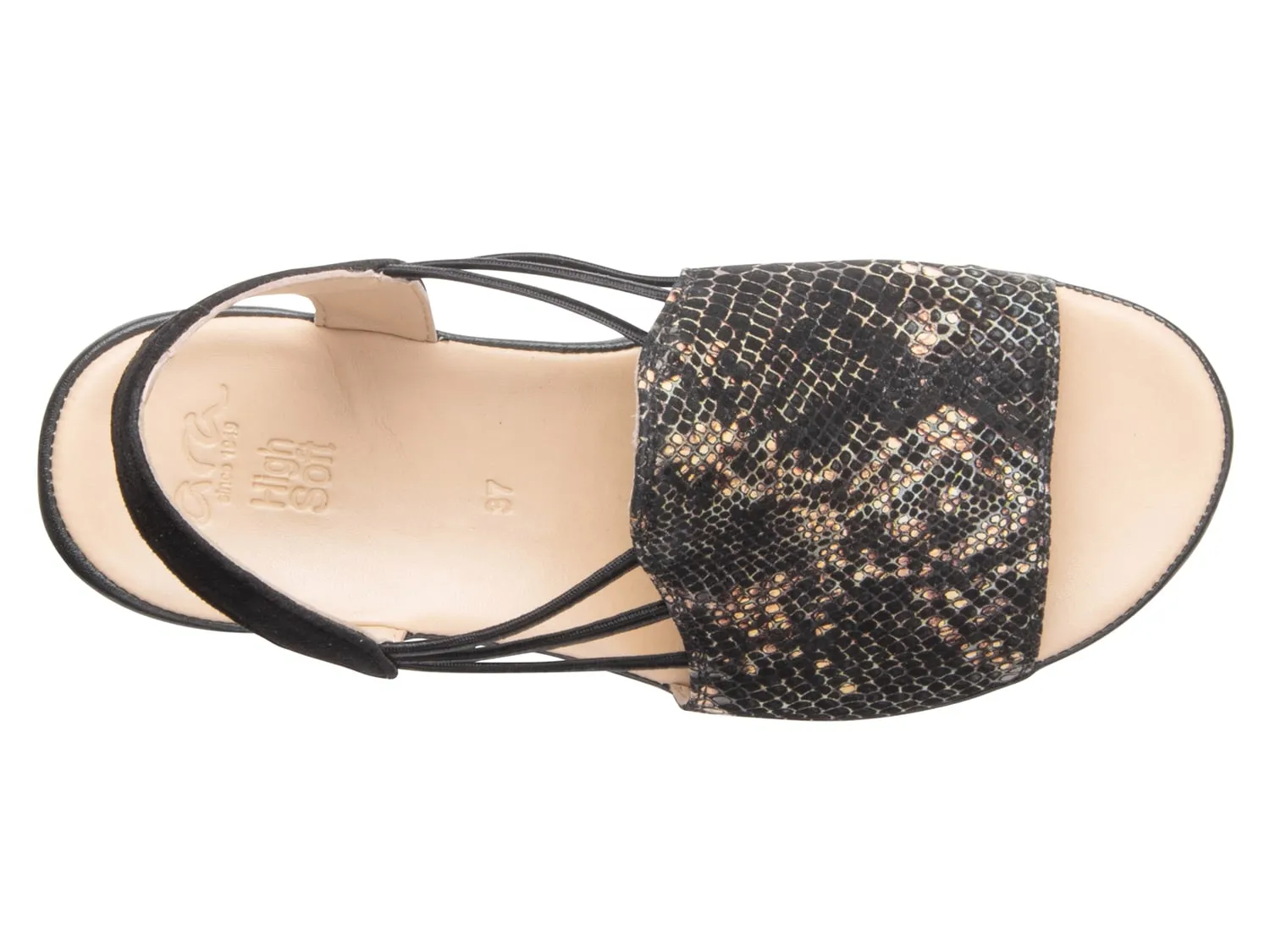 Dana Ara wedge sandals, black