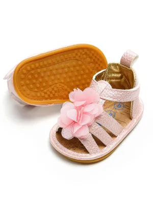 Flower Trimmed Baby Sandal