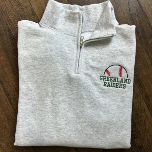 Personalized Baseball Team Quarter Zip Sweatshirt