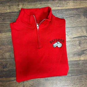 Referee Embroidered Quarter Zip Sweatshirt