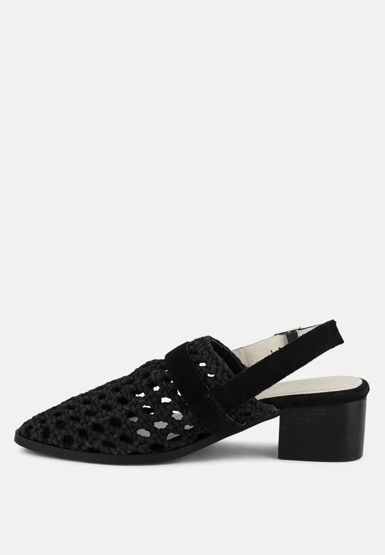 ROSALIE Black Block Heeled Sandal