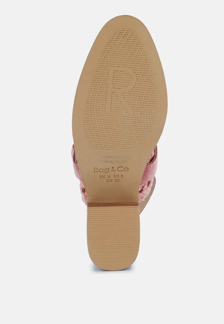 ROSALIE Pink Block Heeled Sandal