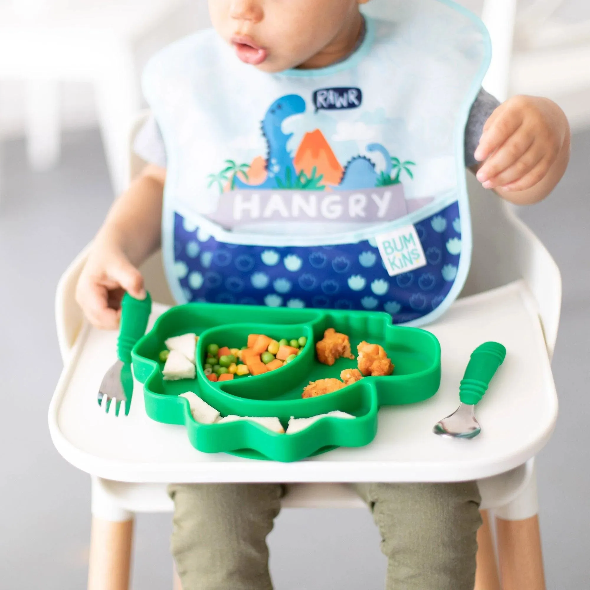 Silicone Grip Dish, Special Edition: Dino