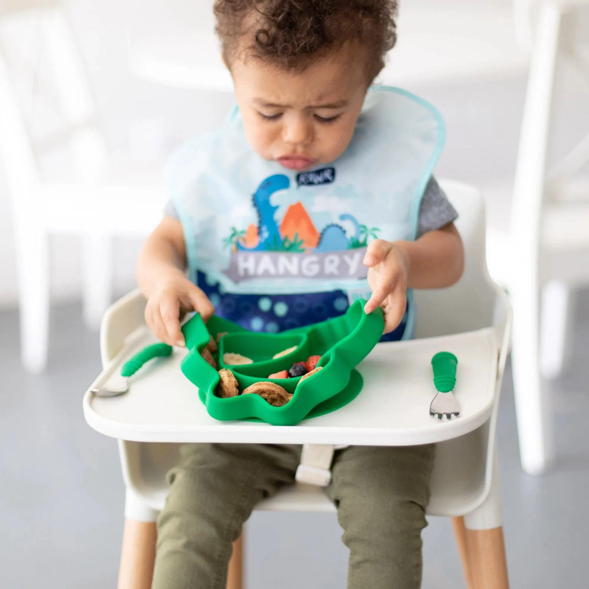 Silicone Grip Dish, Special Edition: Dino