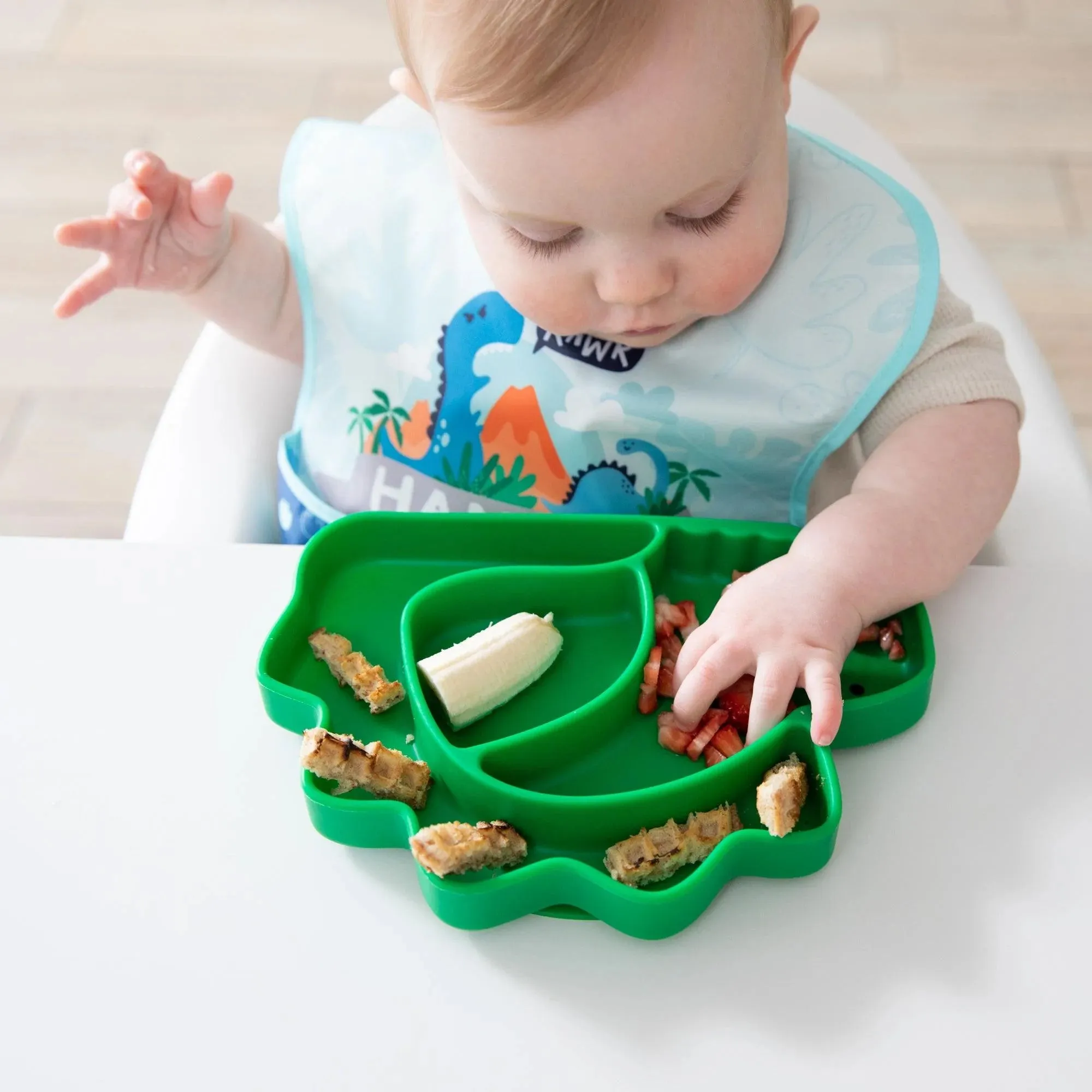 Silicone Grip Dish, Special Edition: Dino