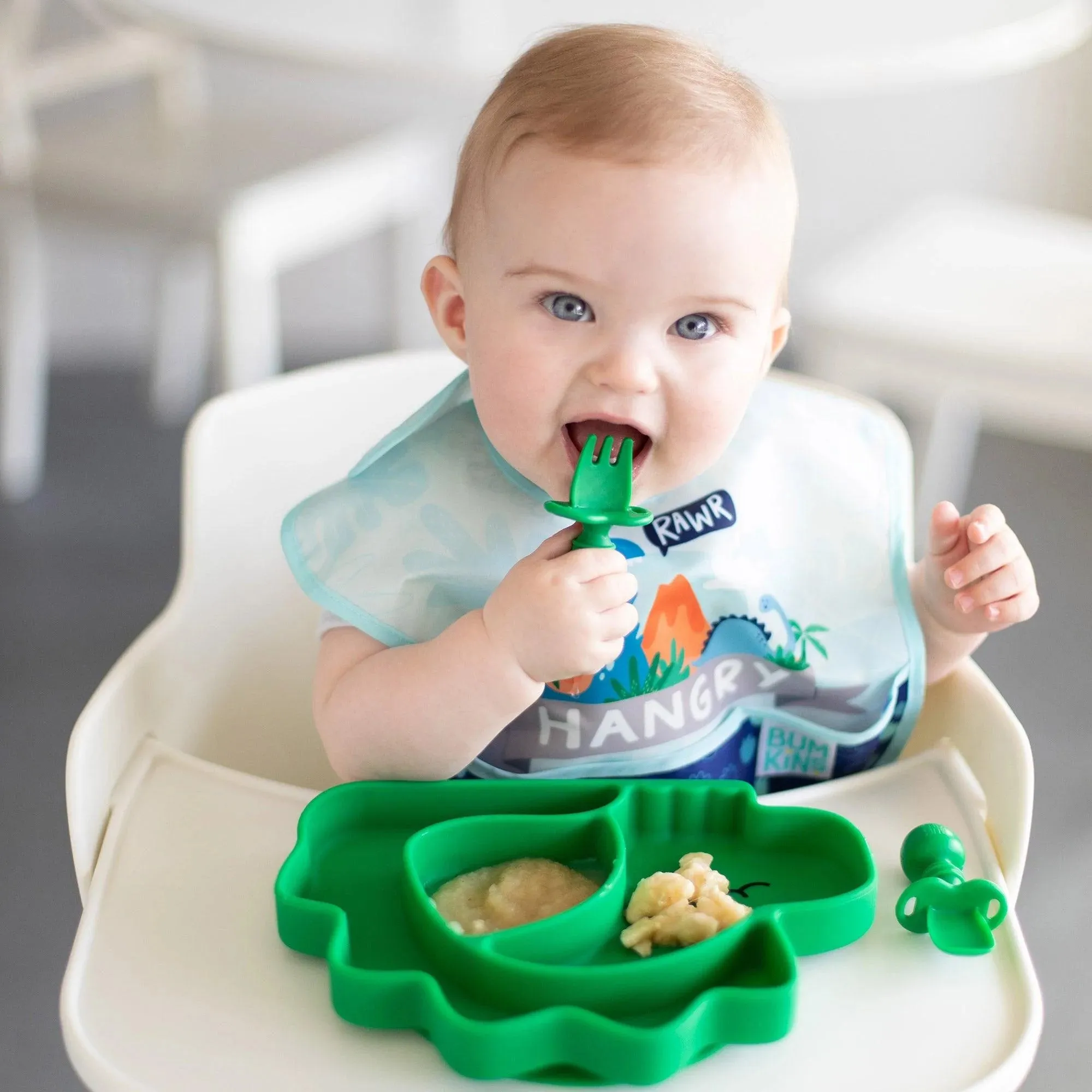 Silicone Grip Dish, Special Edition: Dino